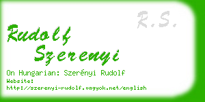 rudolf szerenyi business card